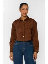 Load image into Gallery viewer, Velvet Heart Enya Lightweight  Faux Shirt / Jacket - Chocolate