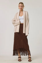 Load image into Gallery viewer, Flat White - Whipstitch Cardigan Sunny Pup Tan