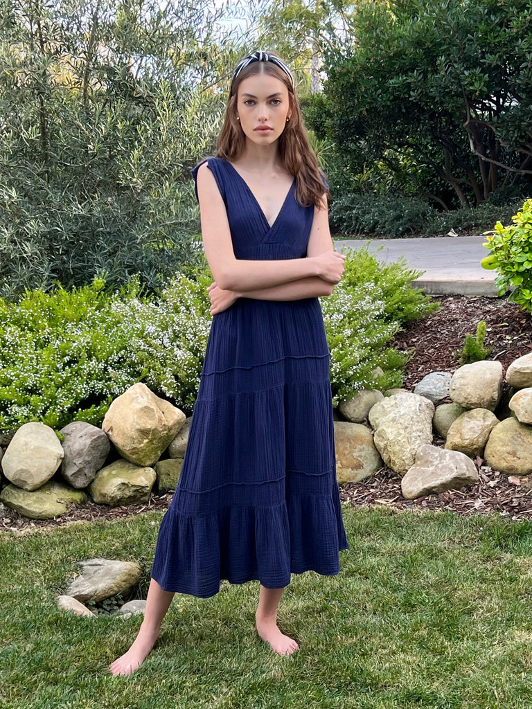 Felicite - Smocked Dress - Navy – CAMI