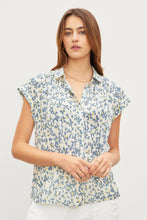 Load image into Gallery viewer, Velvet - Paulette cap Sleeve Polo Top - Multi