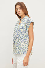 Load image into Gallery viewer, Velvet - Paulette cap Sleeve Polo Top - Multi
