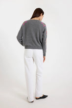 Load image into Gallery viewer, Brodie Pop Star Sleeve Crew - Mid Grey