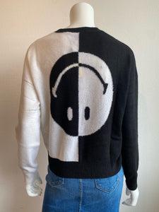 Brodie - Split Smiley Crew Sweater - Black