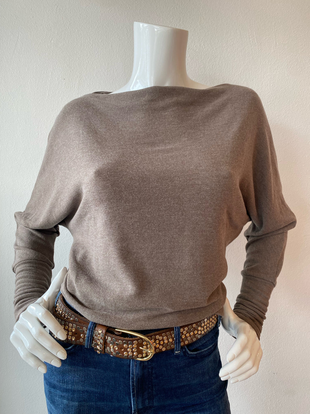 Velvet - Selma L/S Dolman Top - Mocha