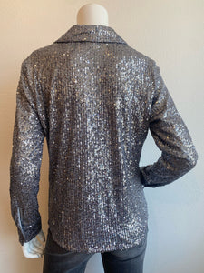 Sanctuary - Radiant Sequin Shirt - Gunmetal