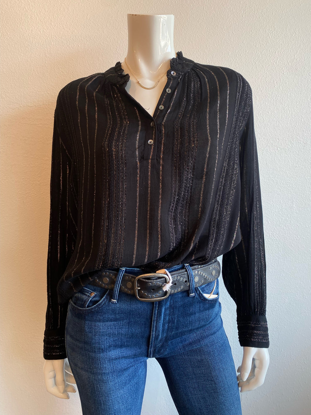 Velvet - Lolita Button Shirt - Black