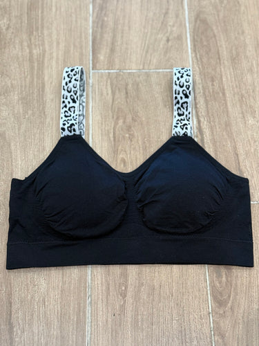 Strap-Its - Black Bra Black/White Cheetah