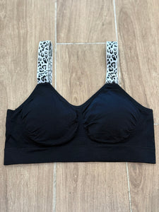 Strap-Its - Black Bra Black/White Cheetah