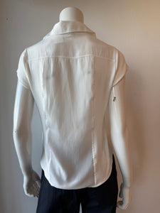 Lola & Sophie - Hybrid Cap Sleeve Shirt - White
