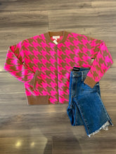 Load image into Gallery viewer, Lisa Todd - Hound Around Sweater - Camel/Neon Pink