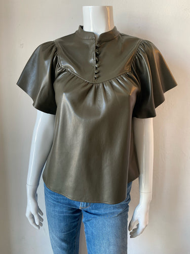 Melissa Nepton - Lani Vegan Top - Dark Khaki