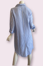 Load image into Gallery viewer, Melissa Nepton - Carla Long Dress - Blue Stripe