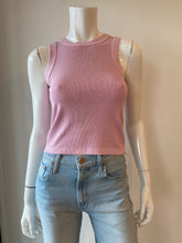 Load image into Gallery viewer, Mila - Ribbed Crop Tank Top - Pink