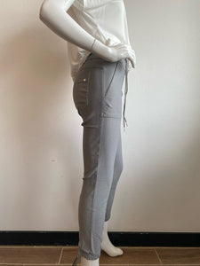 Flog - Tali Jogger Style Pants - Lt. Grey Herringbone