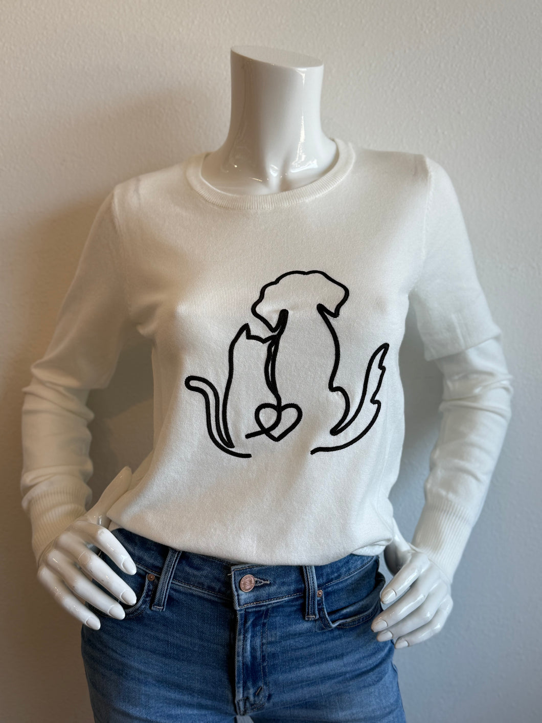 Pink Martini - Friends Forever Sweater - White