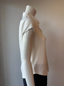 Lola & Sophie - Hybrid Cap Sleeve Shirt - White
