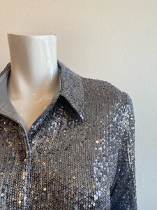 Sanctuary - Radiant Sequin Shirt - Gunmetal