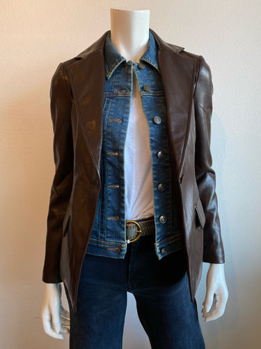 J.Society - Blazer with Detachable Denim - Chcolate