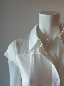 Lola & Sophie - Hybrid Cap Sleeve Shirt - White
