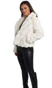 Love Token - Miliya Faux Fur Jacket - Ivory