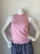 Load image into Gallery viewer, Minnie Rose- Cotton/Cashmere Frayed Tank - Sweet Blush