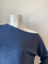 Load image into Gallery viewer, Minnie Rose -  Cotton Cashmere Off Shoulder Top- Indigo