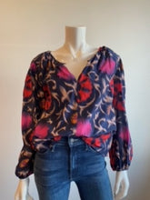 Load image into Gallery viewer, Velvet Fraser Long Sleeve Boho Top - Twilight