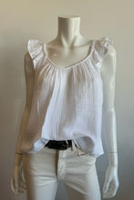 Load image into Gallery viewer, Velvet - Stella Ruffle Tank - White