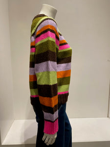 Velvet - Nessie Stripe Crew Sweater - Multi