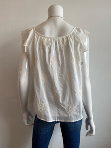 Velvet - Lani Ruffle Cap Sleeve Top - Ivory