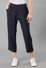 Load image into Gallery viewer, Lola + Sophie - D-Satin Cropped Jogger  - Black