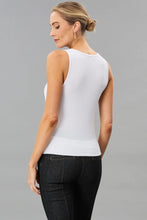 Load image into Gallery viewer, Lola + Sophie - Wide Hem Rib Tank - White