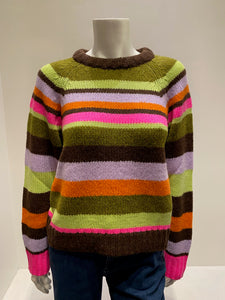 Velvet - Nessie Stripe Crew Sweater - Multi