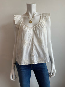 Velvet - Lani Ruffle Cap Sleeve Top - Ivory