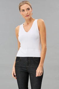 Lola + Sophie - Wide Hem Rib Tank - White