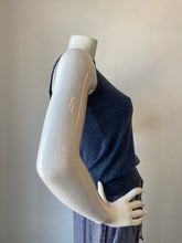 Load image into Gallery viewer, Minnie Rose- Cotton/Cashmere Frayed Tank - Indigo