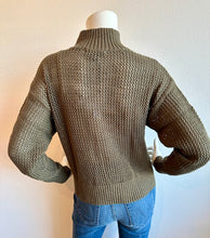 Load image into Gallery viewer, Sanctuary - Open Knit 1/2 Zip Sweater - Kalamata