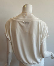 Load image into Gallery viewer, Veronica M - Short Sleeve Banded Top - Ivory Cupro