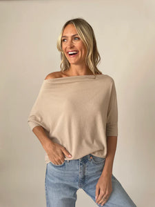 Six Fifty Clothing - Short Sleeve Anywhere Top - Taupe