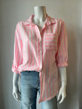 Load image into Gallery viewer, Melissa Nepton - Sydney L/S Stripe Shirt - Coral Neon