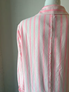 Melissa Nepton - Sydney L/S Stripe Shirt - Coral Neon