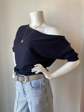 Load image into Gallery viewer, Minnie Rose - SS Off Shoulder - Navy