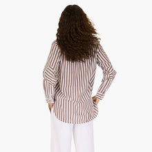 Load image into Gallery viewer, Kerri Rosenthal - Mia Stripe Shirt - Brown