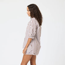 Load image into Gallery viewer, Kerri Rosenthal - Mia Stripe Shirt - Brown