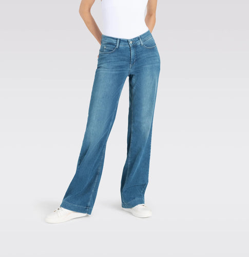 MAC Denim - Dream Wide Leg - Mid Blue , 34