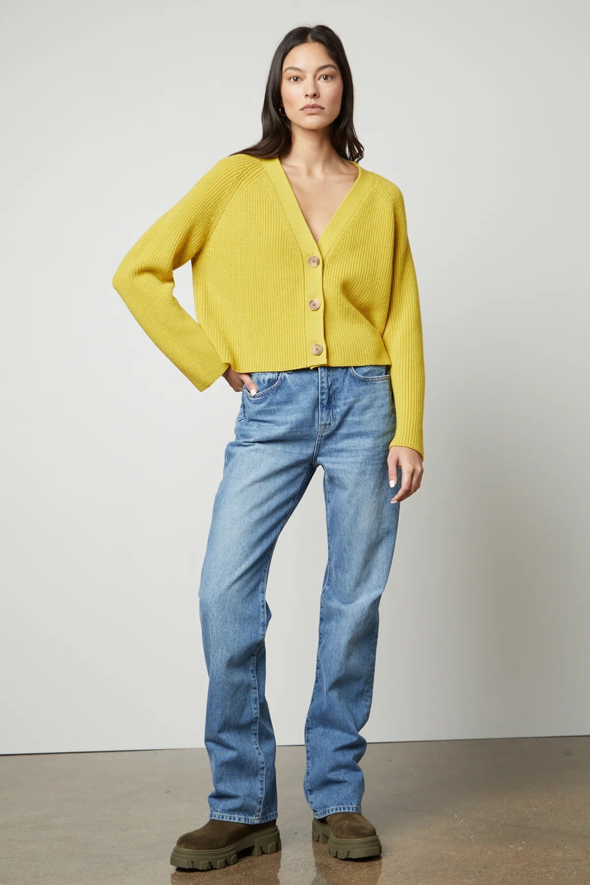 Yellow 2025 velvet sweater