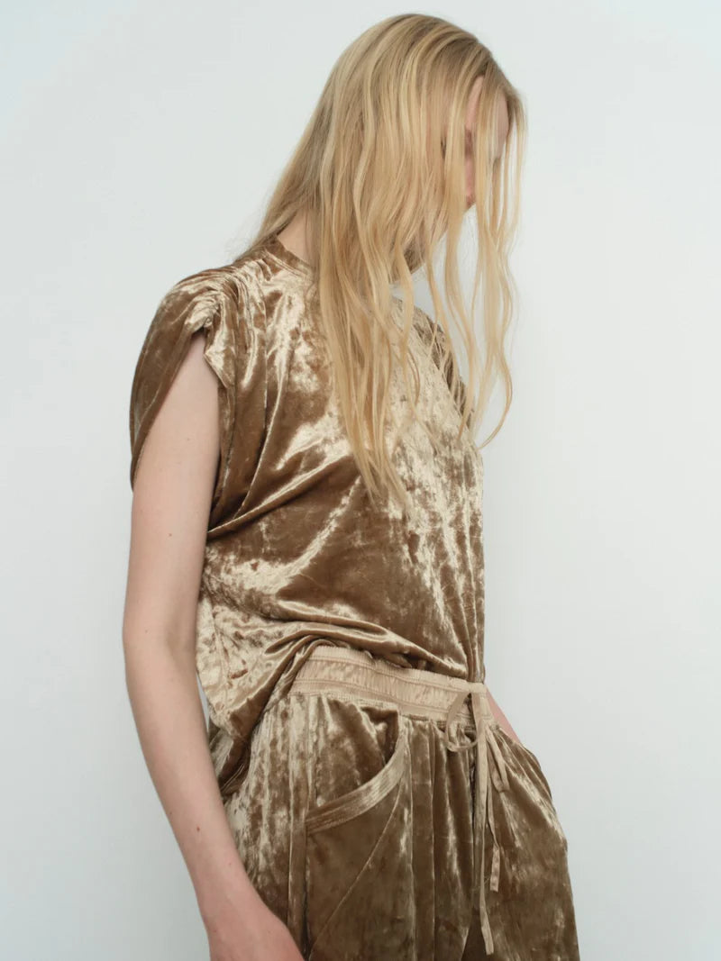 Melissa Nepton - Tage Velvet Tee  - Copper
