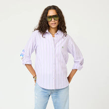 Load image into Gallery viewer, Kerri Rosenthal - Mia Stripe Shirt - Lavender/ White