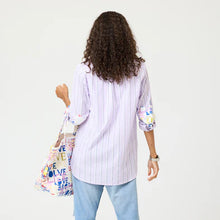Load image into Gallery viewer, Kerri Rosenthal - Mia Stripe Shirt - Lavender/ White