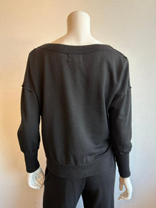 Mila Crew Neck Sweatshirt - Black